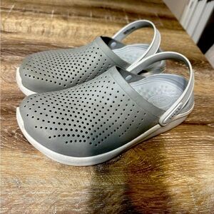 CROCS Light Gray Slip-On Clogs
